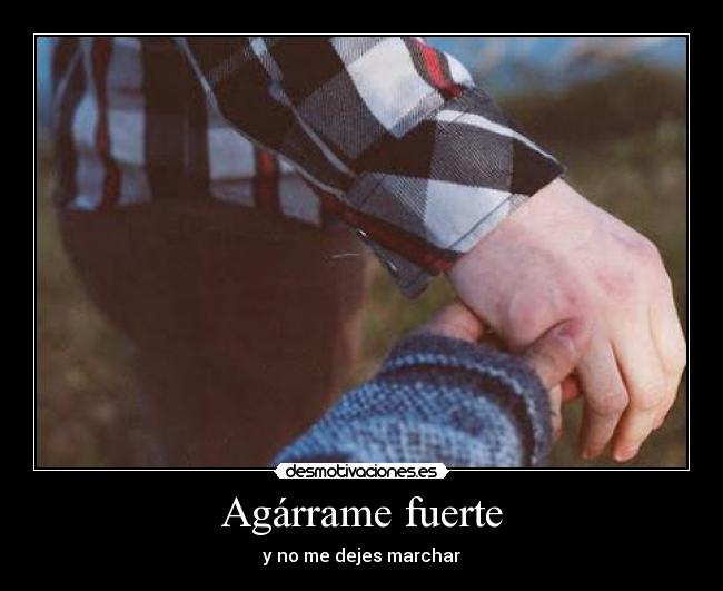 Agárrame fuerte - y no me dejes marchar