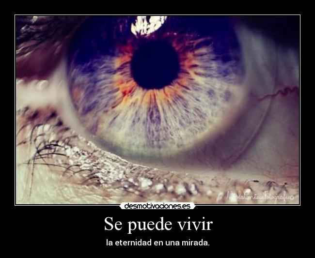Se puede vivir - la eternidad en una mirada.