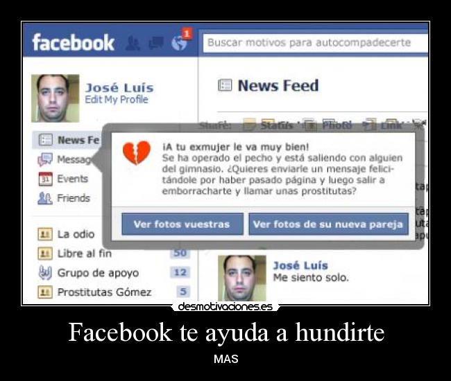 Facebook te ayuda a hundirte - MAS