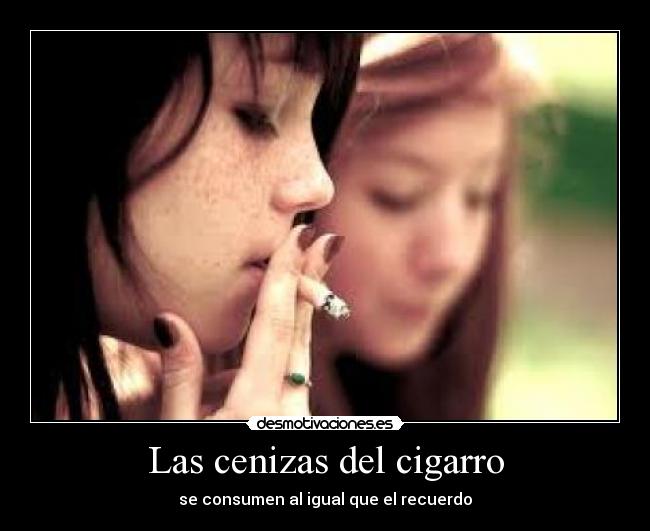 Las cenizas del cigarro -