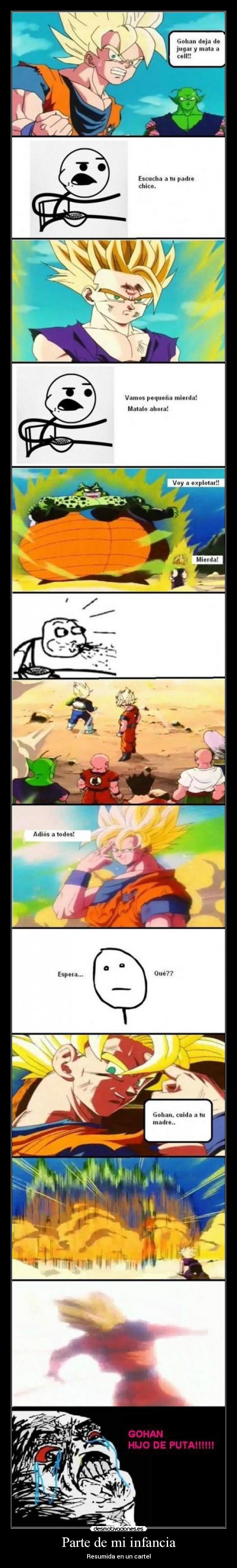 Parte de mi infancia - Resumida en un cartel