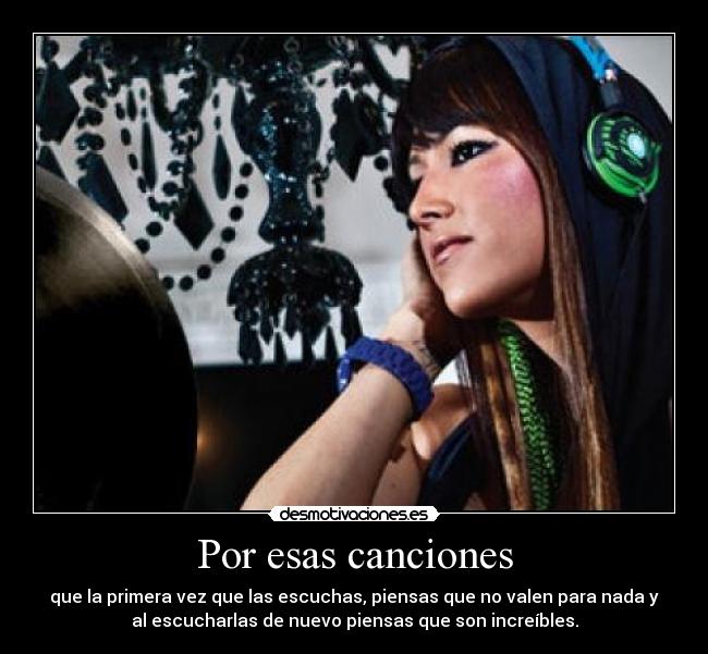 carteles musica auriculares desmotivaciones