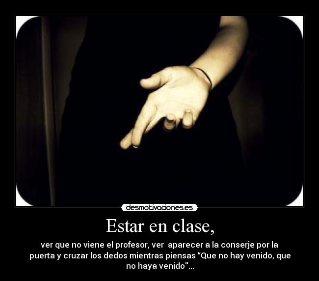 Estar en clase, - 