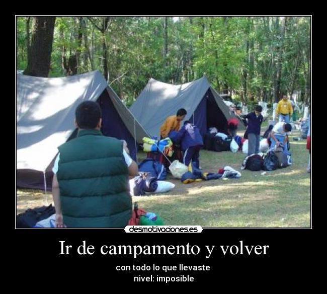 Ir de campamento y volver - 