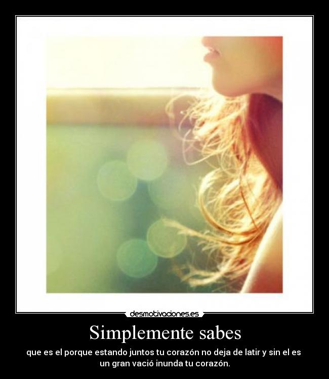 Simplemente sabes - 