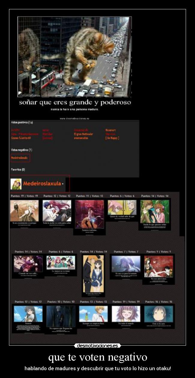 carteles otaku desmotivaciones