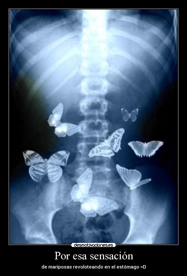 Por esa sensación - de mariposas revoloteando en el estómago =D