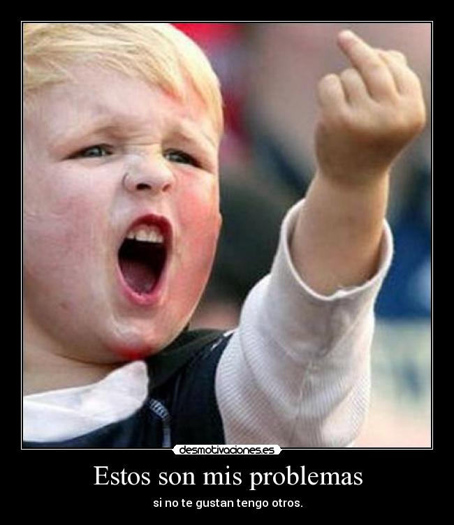 Estos son mis problemas - si no te gustan tengo otros.