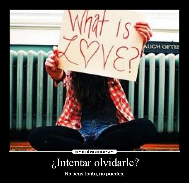 ¿Intentar olvidarle? -