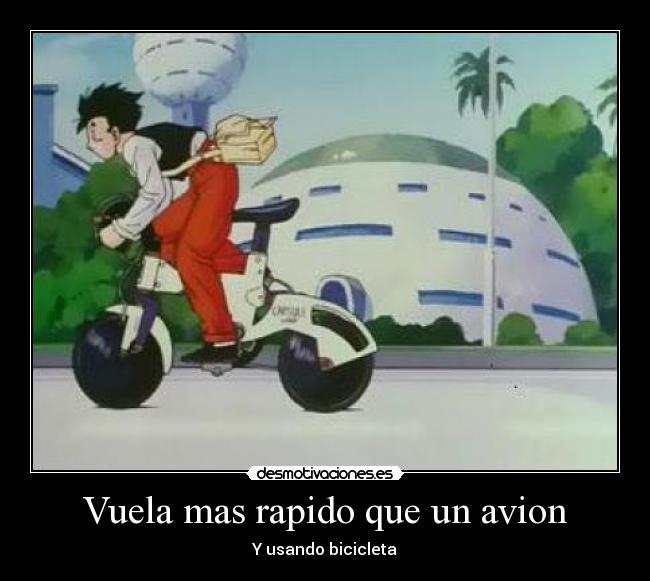 Vuela mas rapido que un avion - Y usando bicicleta