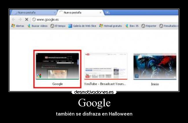 Google - también se disfraza en Halloween