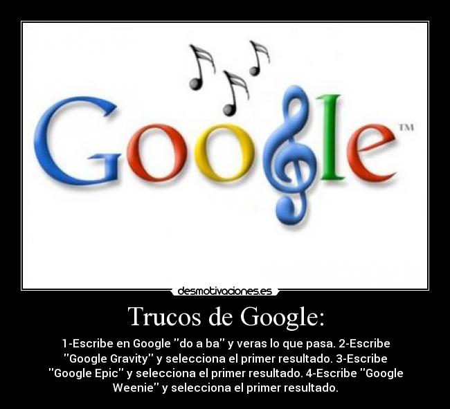 Trucos de Google: -