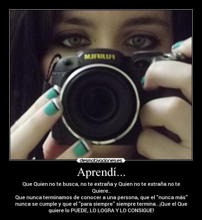 Aprendí... -