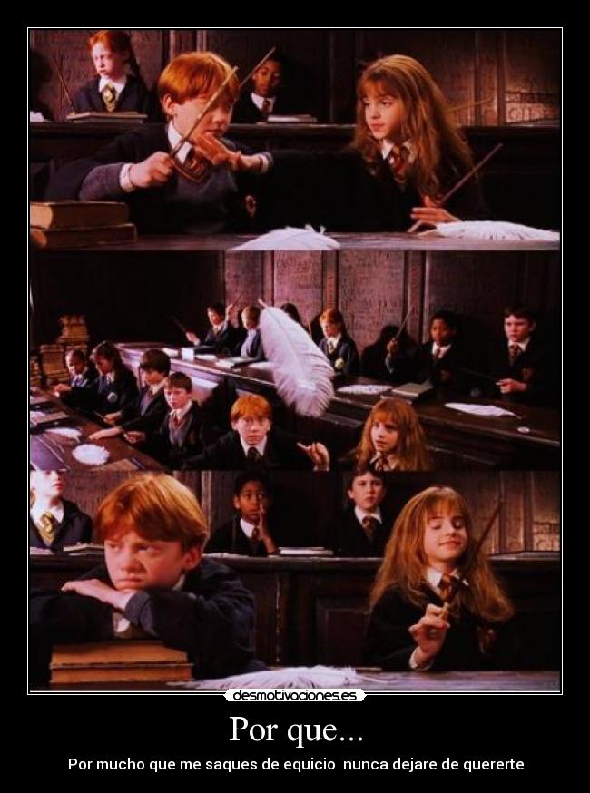 Por que... - Por mucho que me saques de equicio  nunca dejare de quererte