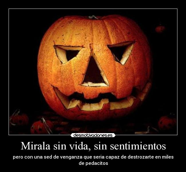 Mirala sin vida, sin sentimientos - pero con una sed de venganza que seria capaz de destrozarte en miles de pedacitos