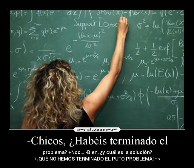 carteles problema mates desmotivaciones