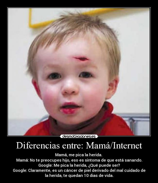 Diferencias entre: Mamá/Internet - 