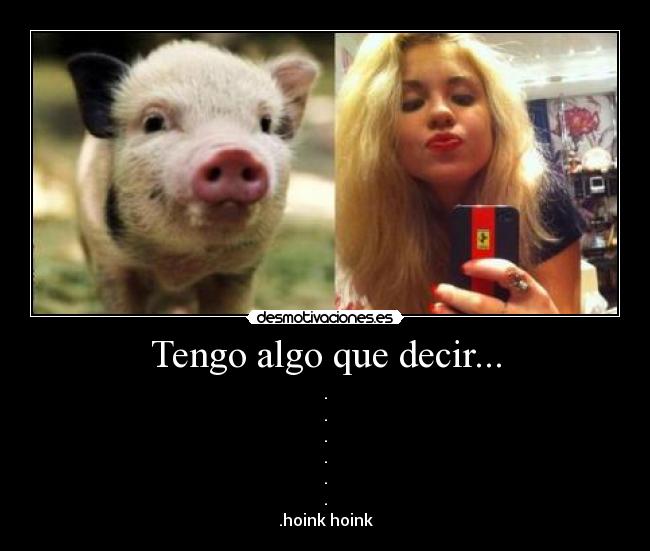 Tengo algo que decir... -