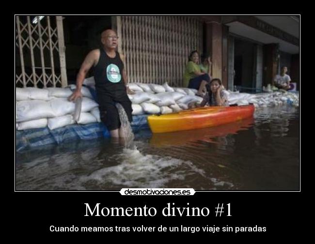 Momento divino #1 - Cuando meamos tras volver de un largo viaje sin paradas