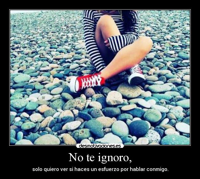 No te ignoro, -