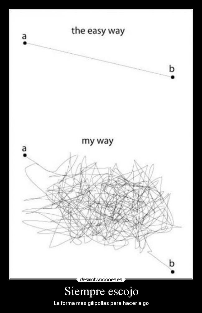 Siempre escojo - La forma mas gilipollas para hacer algo