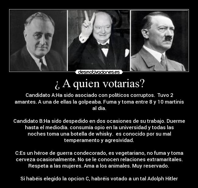 ¿ A quien votarias? -