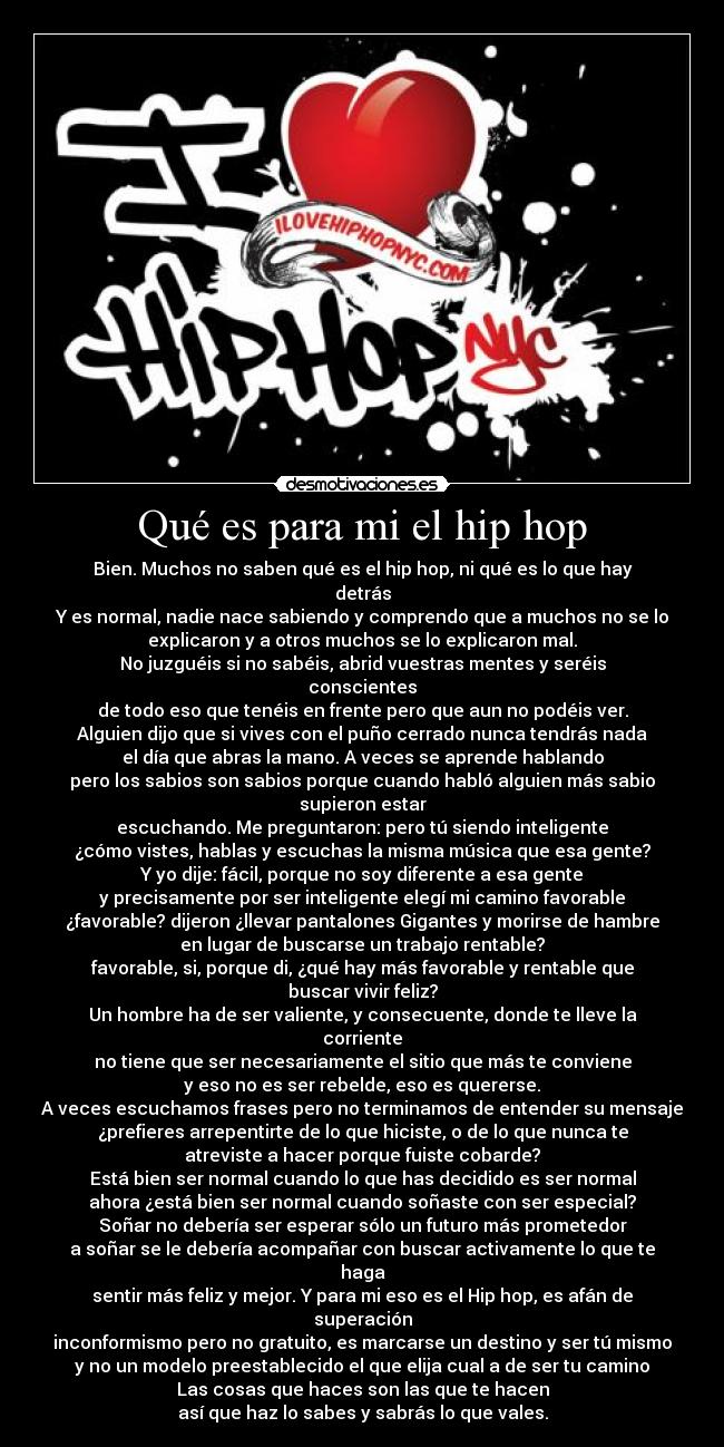 Qué es para mi el hip hop -