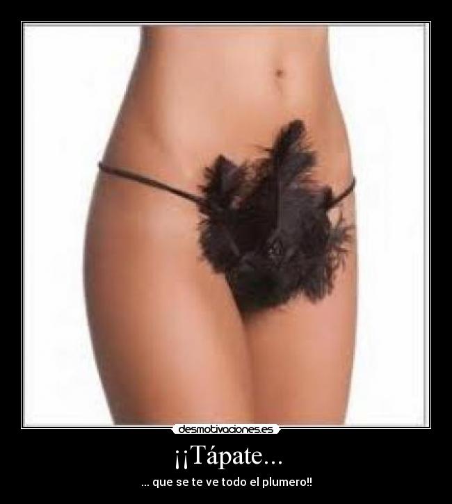 ¡¡Tápate... - ... que se te ve todo el plumero!!