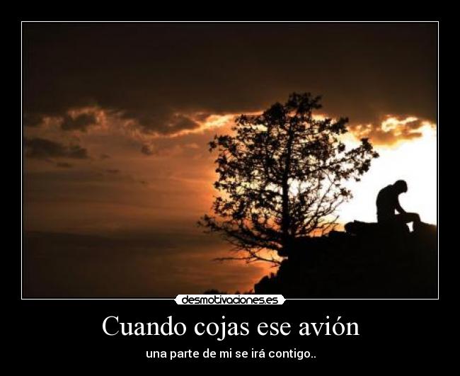 Cuando cojas ese avión - una parte de mi se irá contigo..