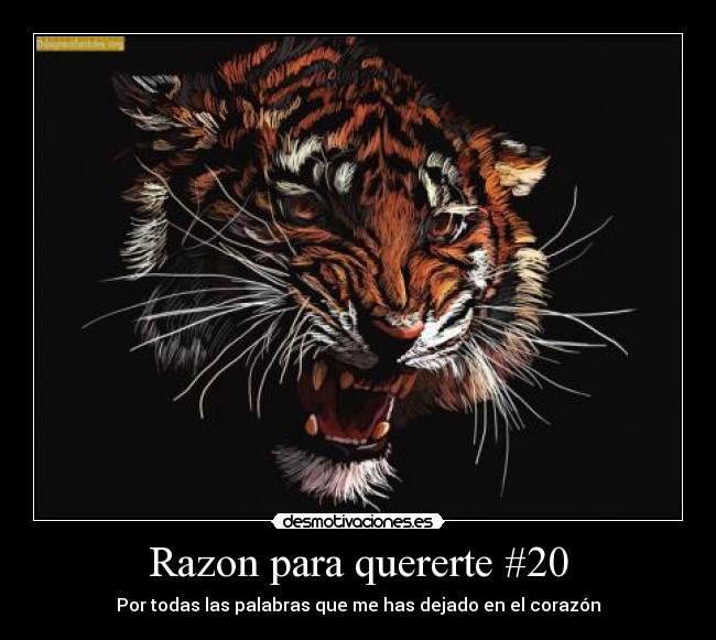 Razon para quererte #20 - Por todas las palabras que me has dejado en el corazón