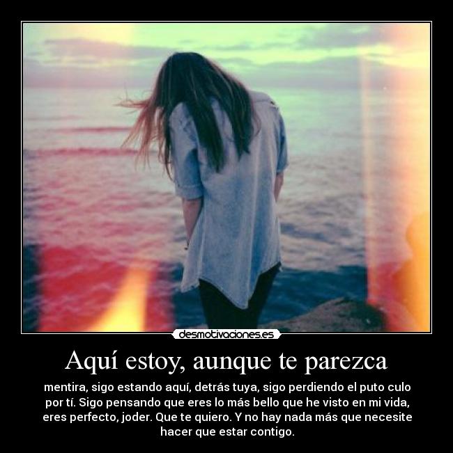 Aquí estoy, aunque te parezca -