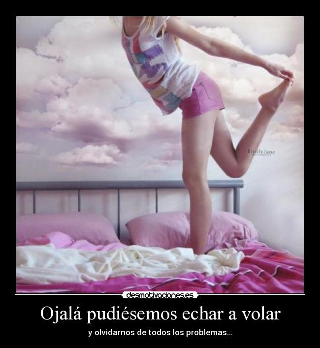 Ojalá pudiésemos echar a volar - y olvidarnos de todos los problemas...