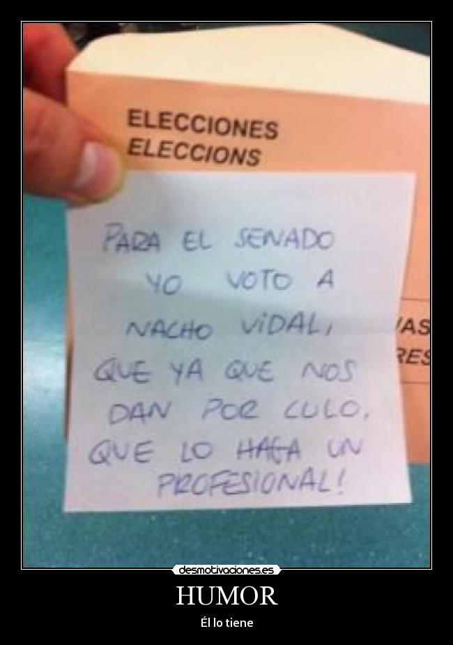 HUMOR - Él lo tiene