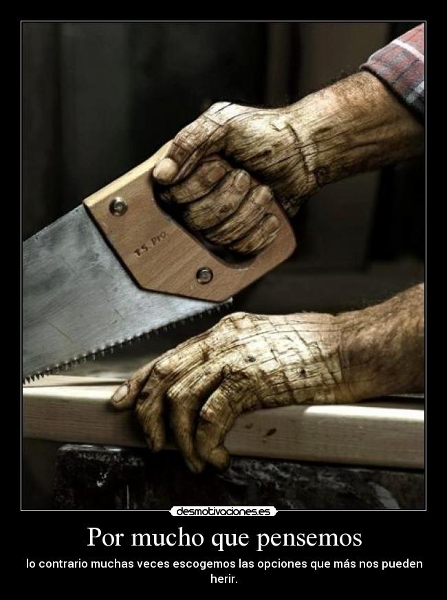 Por mucho que pensemos -