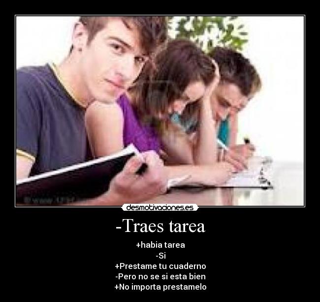 -Traes tarea -
