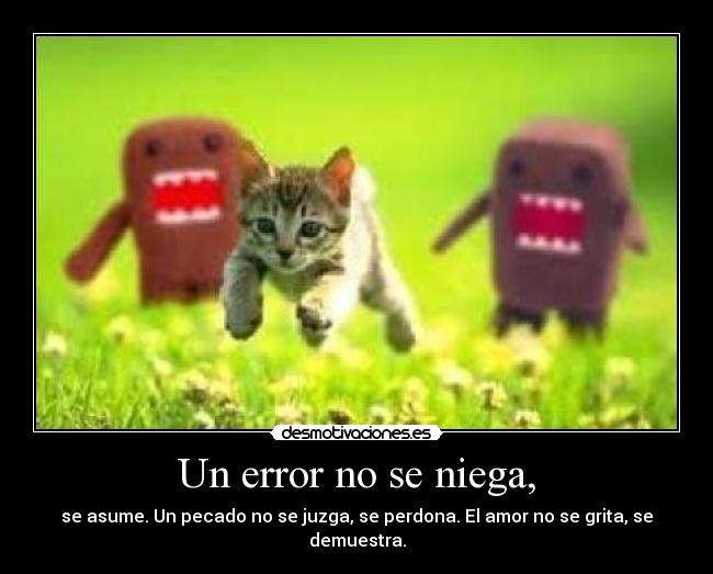 Un error no se niega, -