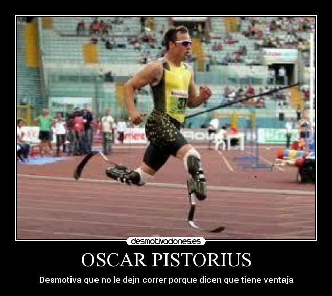 OSCAR PISTORIUS - Desmotiva que no le dejn correr porque dicen que tiene ventaja