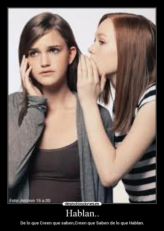 Hablan.. -