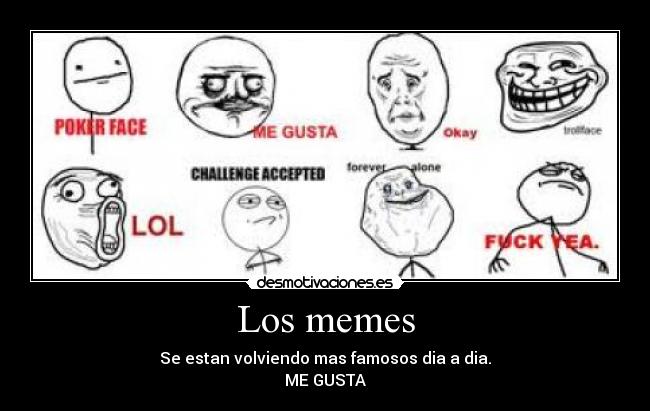 carteles memes poker face gusta okay trollface lol challenge accepted forever alone fuck yea desmotivaciones