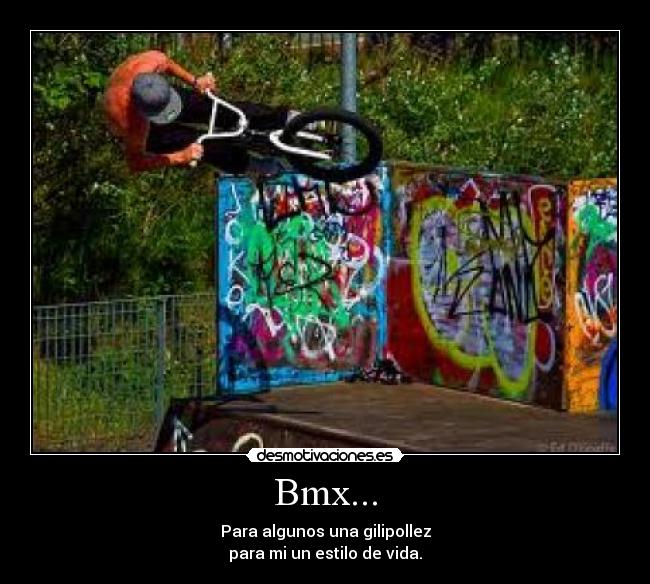 Bmx... - Para algunos una gilipollez
para mi un estilo de vida.