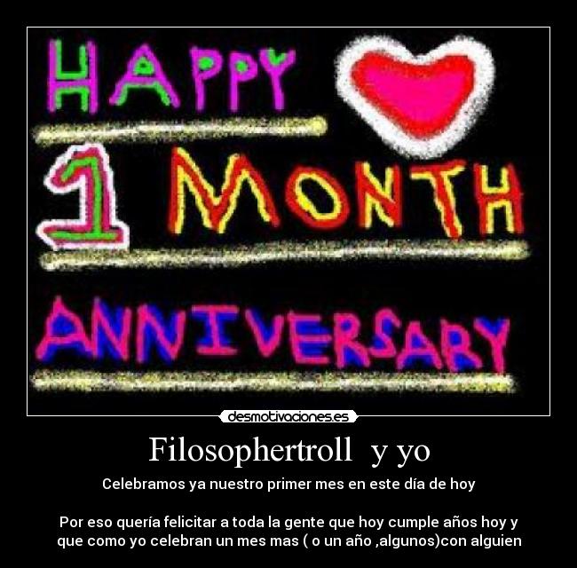 Filosophertroll  y yo - 