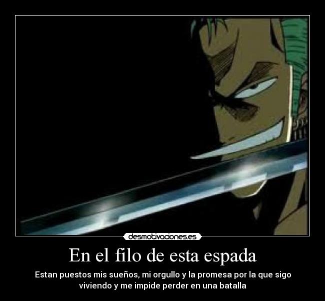 En el filo de esta espada -