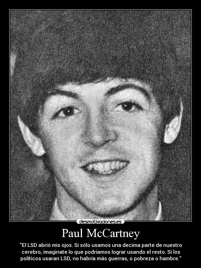 carteles paul mccartney the beatles lsd desmotivaciones