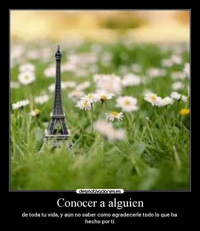 Conocer a alguien -