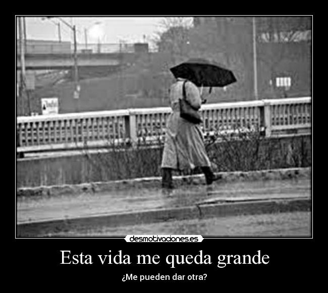 Esta vida me queda grande - ¿Me pueden dar otra?