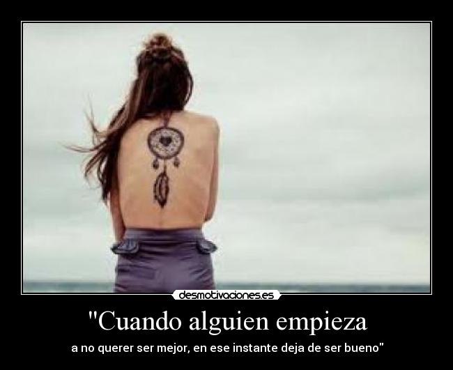 Cuando alguien empieza -