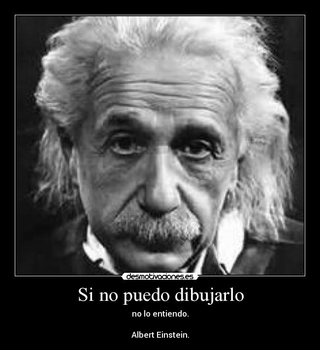 Si no puedo dibujarlo - no lo entiendo.

Albert Einstein.