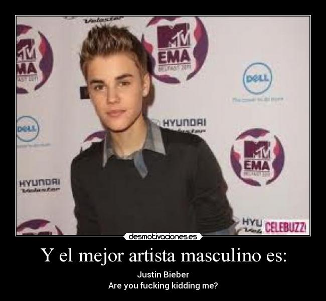 Y el mejor artista masculino es: -