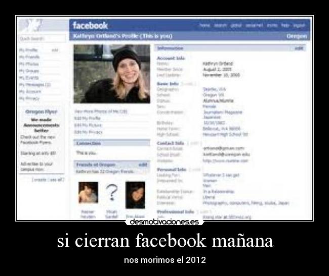 si cierran facebook mañana - nos morimos el 2012