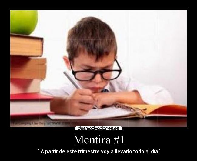 Mentira #1 - A partir de este trimestre voy a llevarlo todo al día